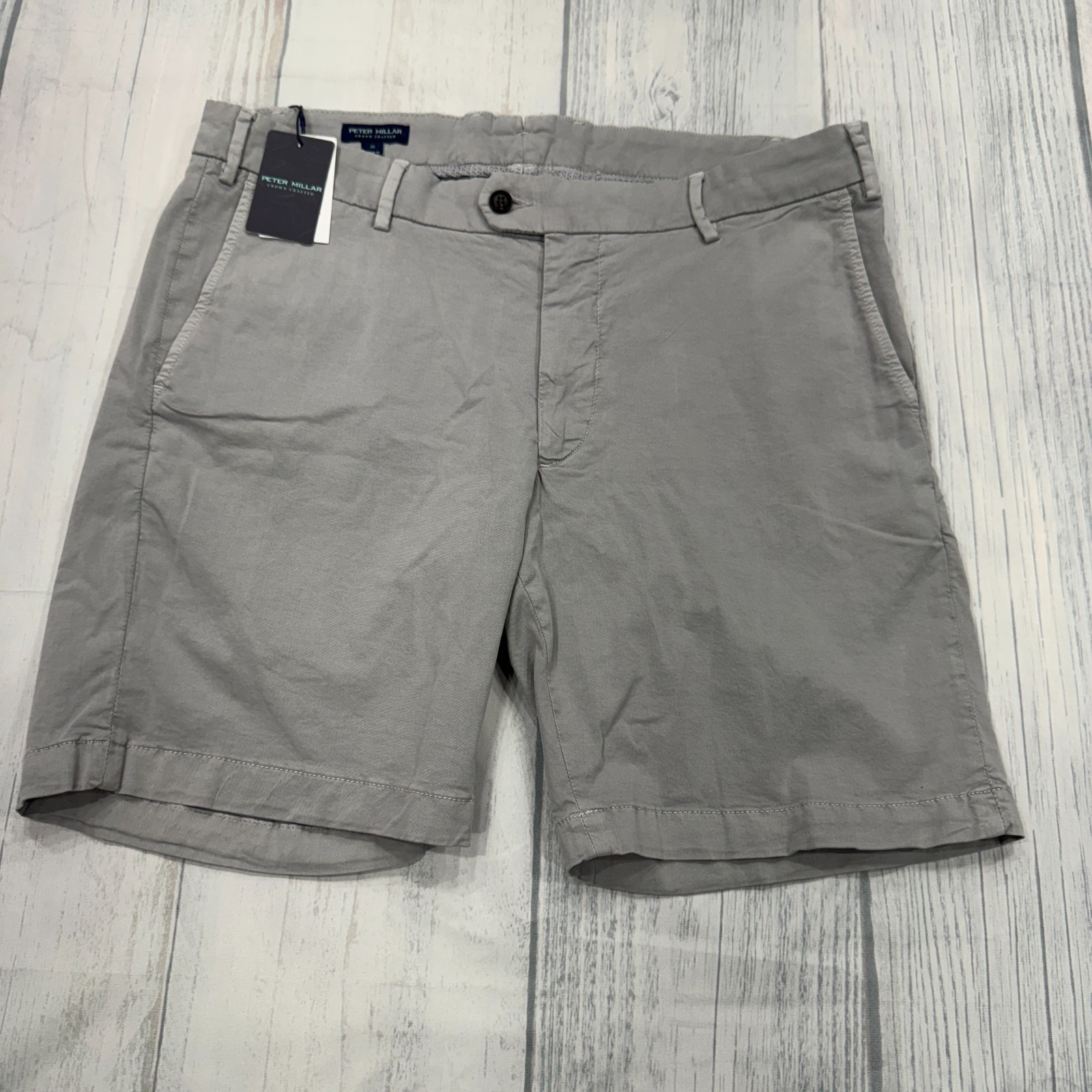 Nwt Peter Millar Crown Crafted Shorts 35 Gray Ms24xb75 Golf Casual Mens $140